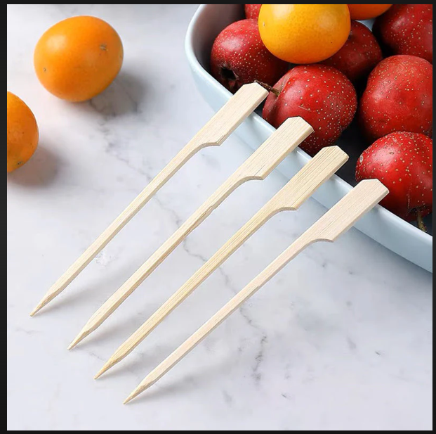 Wooden Skewer - 12" Length | Durable Design for Grilling, Skewering Vegetables and Meats, Perfect for BBQs and Outdoor Events