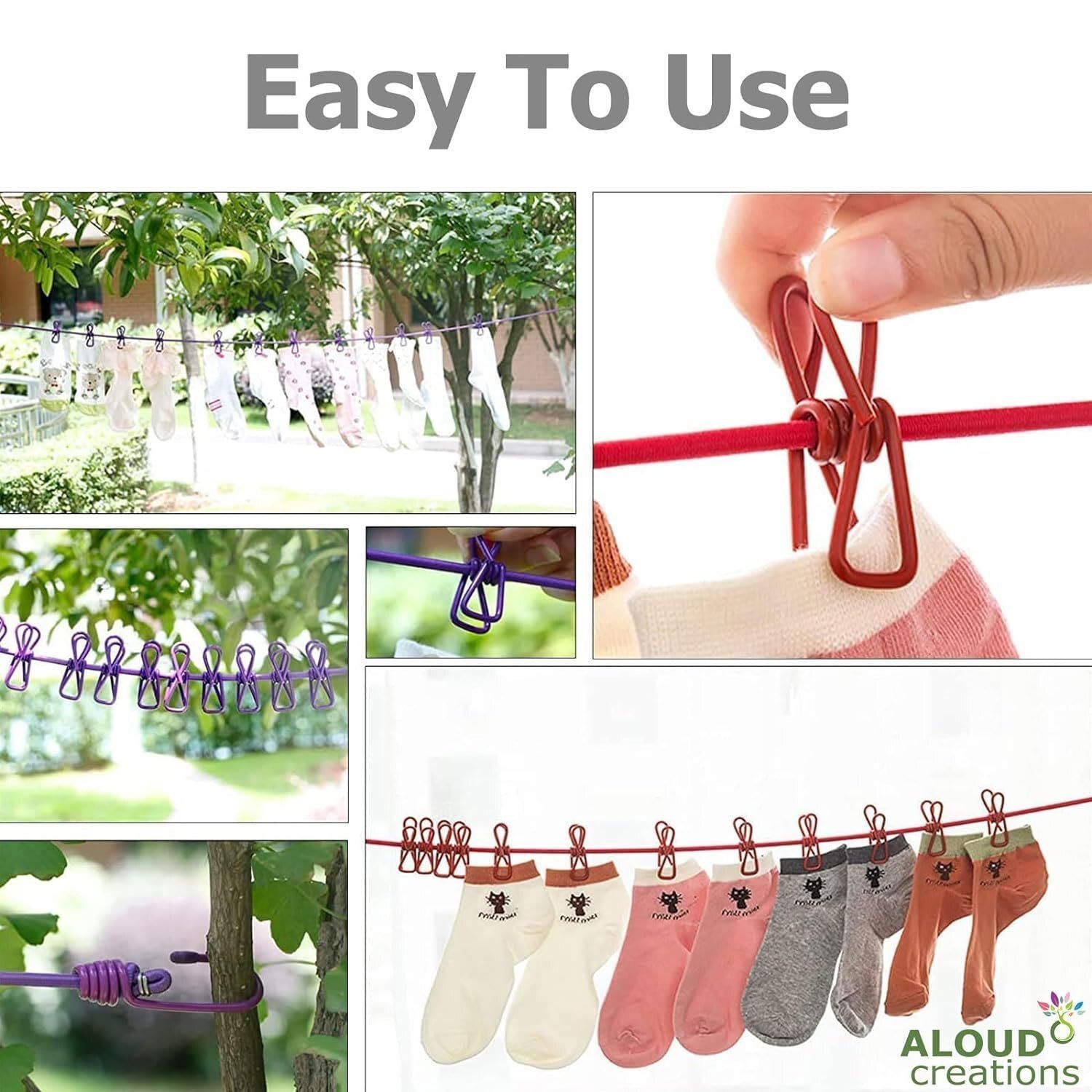 clothesline clips rope