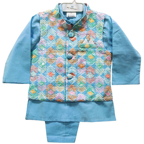 Kids Designer Casual Basic Jacket Kurta Payjama And Dhoti - Color: As Per Required