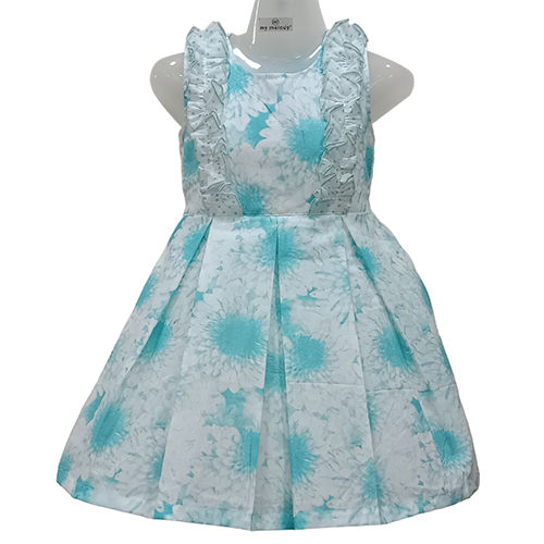 Kids 20X32 Frock - Color: White