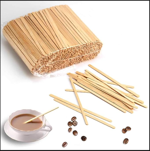 Wooden Stirrer 01 - Natural Wood, 10 Inches Long | Perfect For Mixing Wine And Cocktails, Eco-friendly Design