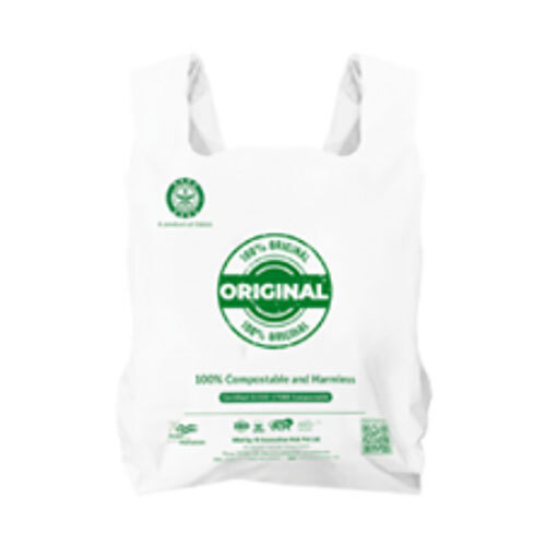 Compostable u-cut carry bag