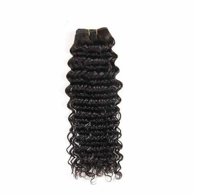 Black Steam Curly Human Hair Machine Weft Extensions