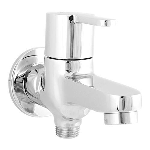 Brass Long Body With Flange - Color: Silver