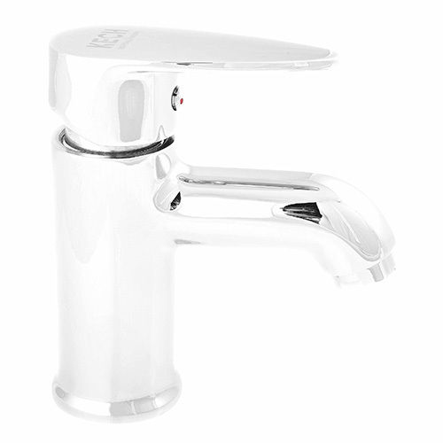 Single Lever Basin Mixer With 18 Braided Pipe - Color: Silver