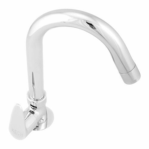 Swan Neck With Swinging Spout Flange - Color: Silver