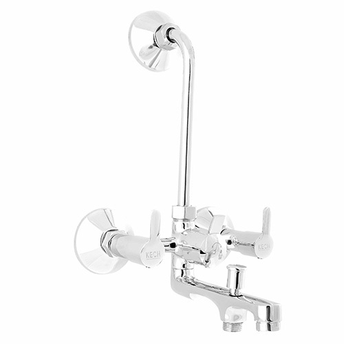 Pvc Blue Brass Wall Mixer Tap - Color: Silver