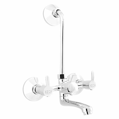 Wall Mixer 3 In 1 With Long L Bend Pipe - Color: Silver