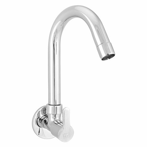 Sink Cock Swining Spout With Flange - Color: Silver