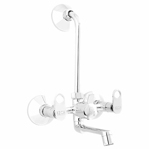 Kech 3-In-1 Wall Mixer Tap For A Bathroom - Color: Silver