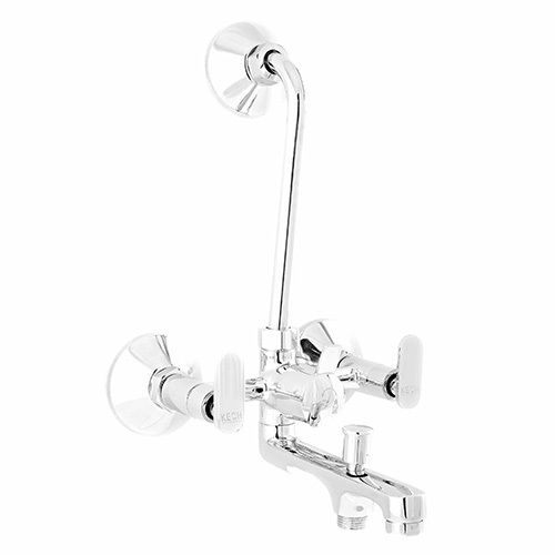 Wall Mounted 3-In-1 Mixer With Long L Bend - Color: Silver