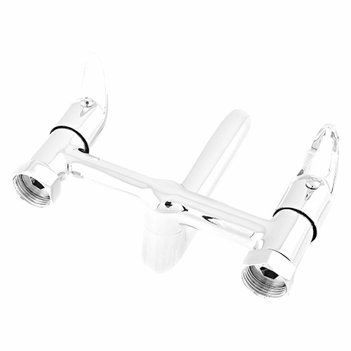 Plumbing Fixture Designed Wall Mixer Tap - Color: Silver