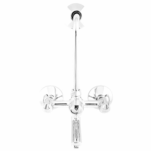 Brass Wall Mixer With Long Band - Color: Silver
