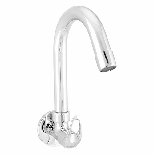 Sink Cock Swining Spout With Flange - Color: Silver