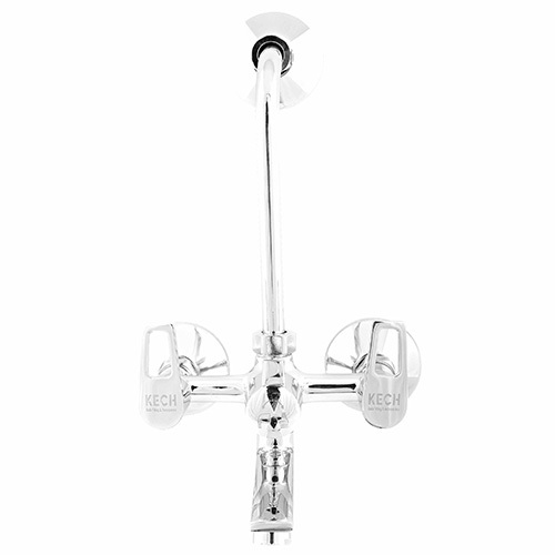 Wall Mounted Stainless Steel Mixer Tap - Color: Silver