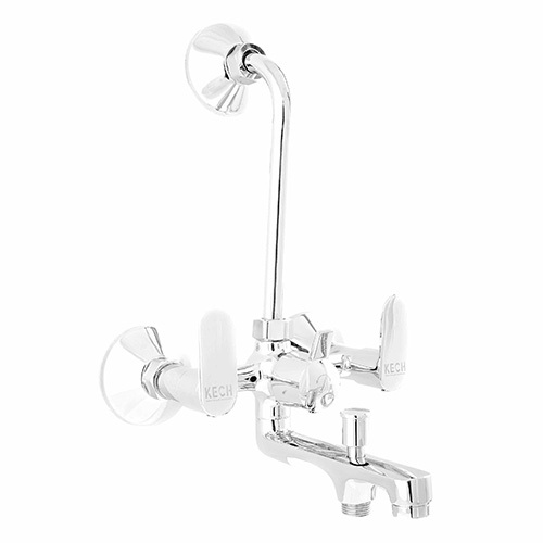 Wall Mixer 3 In 1 With Long L Bend Pipe - Color: Silver