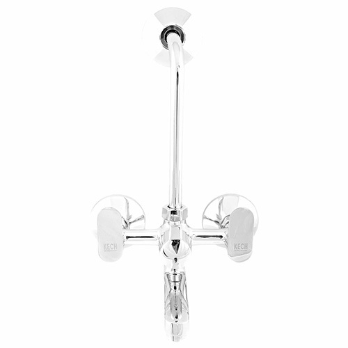Wall Mixer Faucet Stainless Steel Glossy Finish - Color: Silver