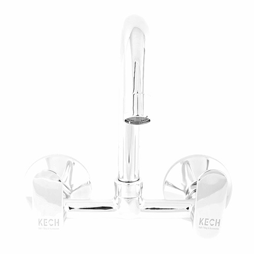 Swing Spout Stainless Steel Sink Mixer In Glossy Silver - Size: Standard