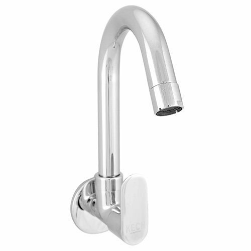 Sink Cock Swining Spout With Flange - Color: Silver