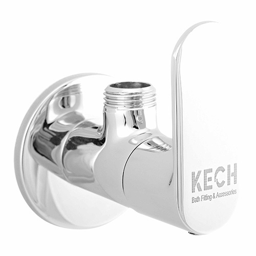 Chrome Finish Brass Angle Valve - Color: Silver