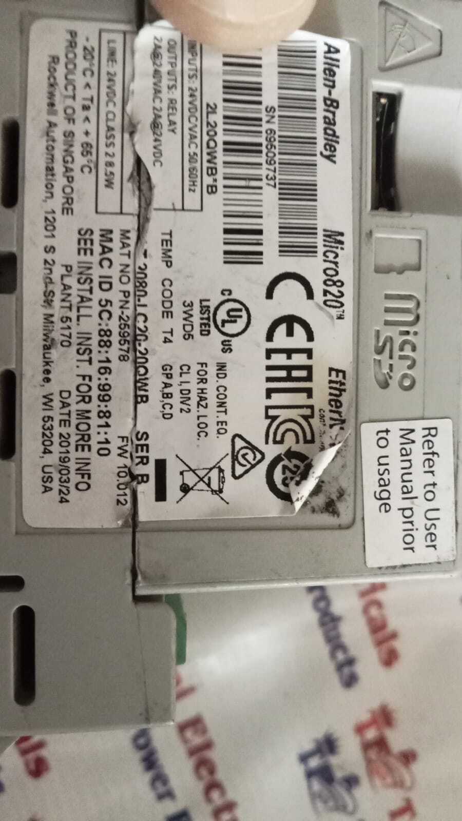 ALLEN BRADLEY 2080-LC20-20QWB