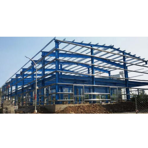 Ribbed Commercial Prefabricated Structure - Color: Blue