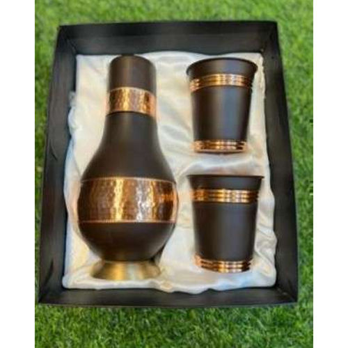 Premium Copper Bottle Hamper-Black - Color: Multicolor