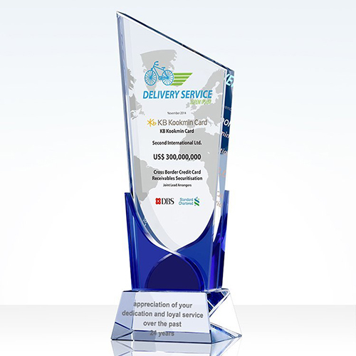Printed Glass Trophy