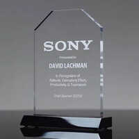 Printed Glass Trophy
