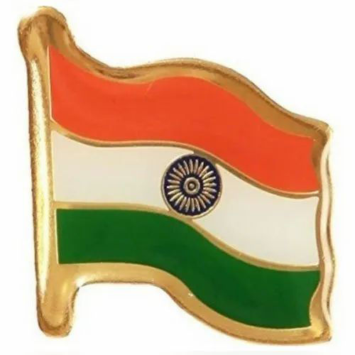 Indian National Flag Lapel Pin - Color: Multicolour