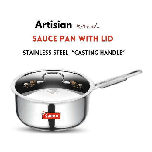 Triply Artisian Sauce Pan with Lid 14 cm.