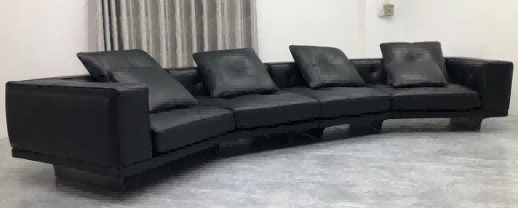 Ins popular Italian CONNERY sofa set U shape corner sofa set minimalist modern Italian Fabric leather sofa furniture set