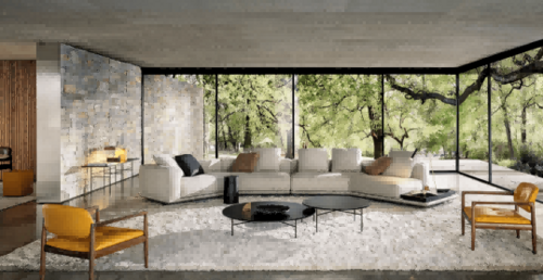 Modern italian ultra luxury minimalist design living room sofa