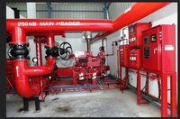 Fire Hydrant Pump - Mild Steel, 68.7x39.7x15.3 Inches, Red | Electromechanical Control, Anti-corrosion Coating, Floor-mounted Installation