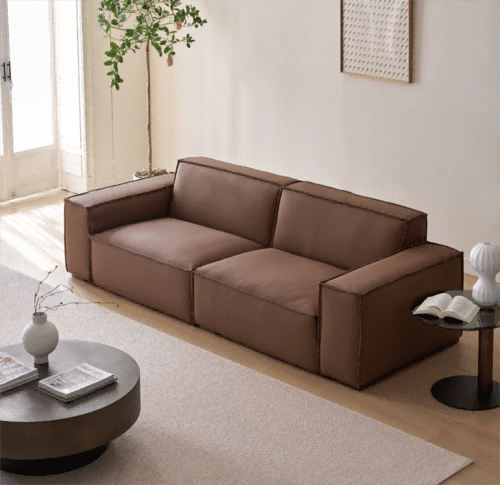 New Italian Luxury Style Modern Top Quality Leather Sofa Luxury Simple Design Sofa Set Living Room Furniture