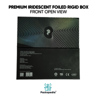 Customized Premium Iridescent Foiled Top Bottom Rigid Box
