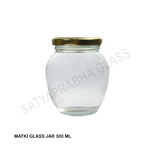 300 Ml Matki Glass Jar - Color: Transparent