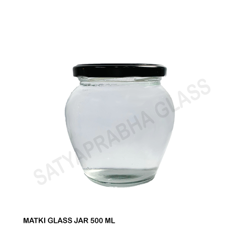 500 Ml Matki Glass Jar - Color: Transparent