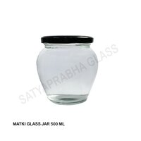 500 Ml Matki Glass Jar - Color: Transparent