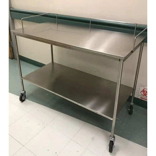 Silver Stainless Steel Trolley - Size: Standard