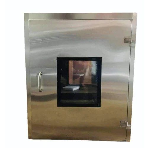 Stainless Steel Square Pass Box - Color: Silver