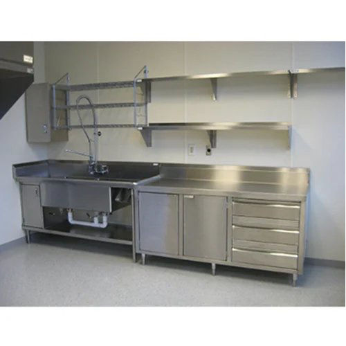 Stainless Steel Kitchen Cabinet - Color: Silver