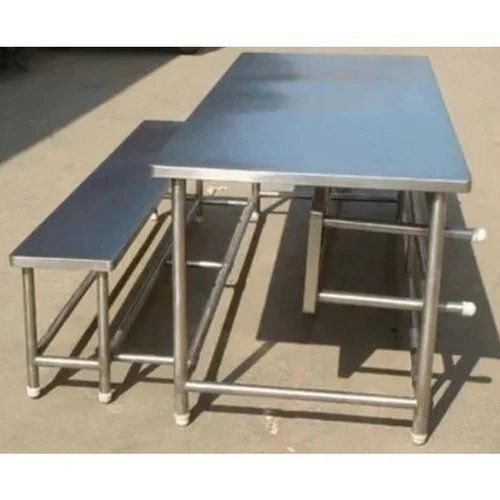 Stainless Steel Polished Canteen Table - Size: 48X32X24 Inch (Lxwxh)