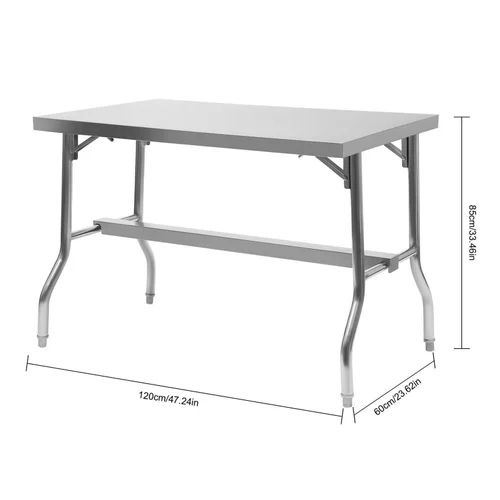 Foldable Stainless Steel Kitchen Restaurant Work Table - Feature: Durable