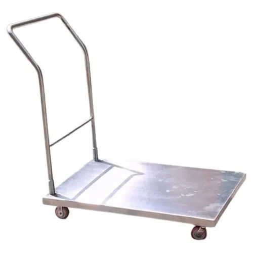 Stainless Steel Platform Trolley - Color: Silver