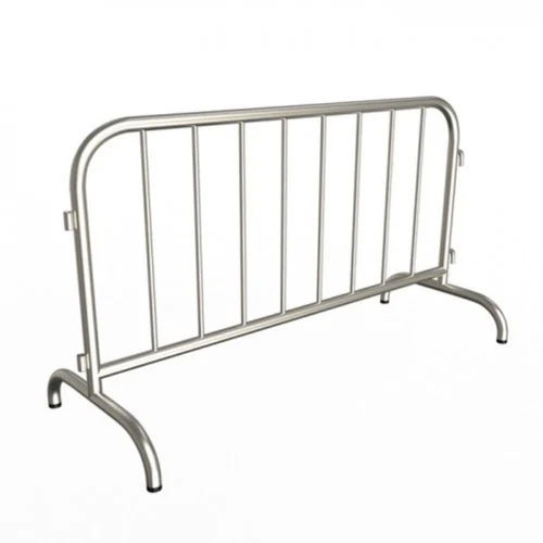 Road Safety Metal Barricade Stands - Color: Silver