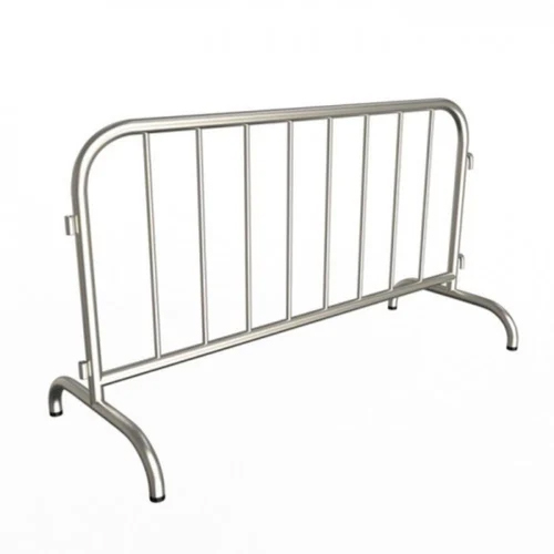 Road Safety Rust Resistance Metal Barricade Stands - Color: Silver
