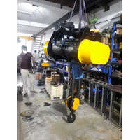 Powered 4 Ton Electric Wire Rope Hoist - Color: Black Yellow