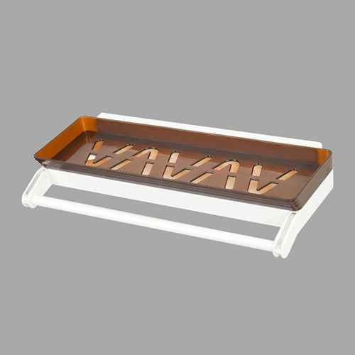 Wall Shelf - Color: White & Brown