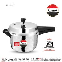 Triply Outer Lid Hammered Pressure Cooker 1.5 Ltr - Feature: Induction Compatible Base
